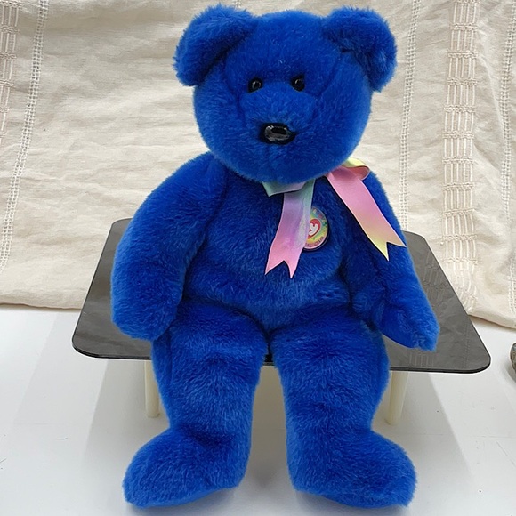 Ty Other - 13” Ty Official Club Royal Blue Beanie Buddy (1999 Official Beanie Club Bear)